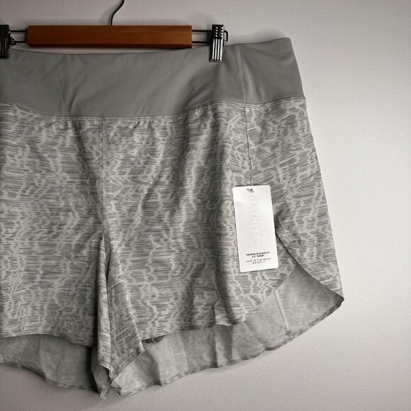 Athleta Shorts Womens 2X Gray Printed Run With It 3.5 Inch Running Lightweight - Picture 5 of 12